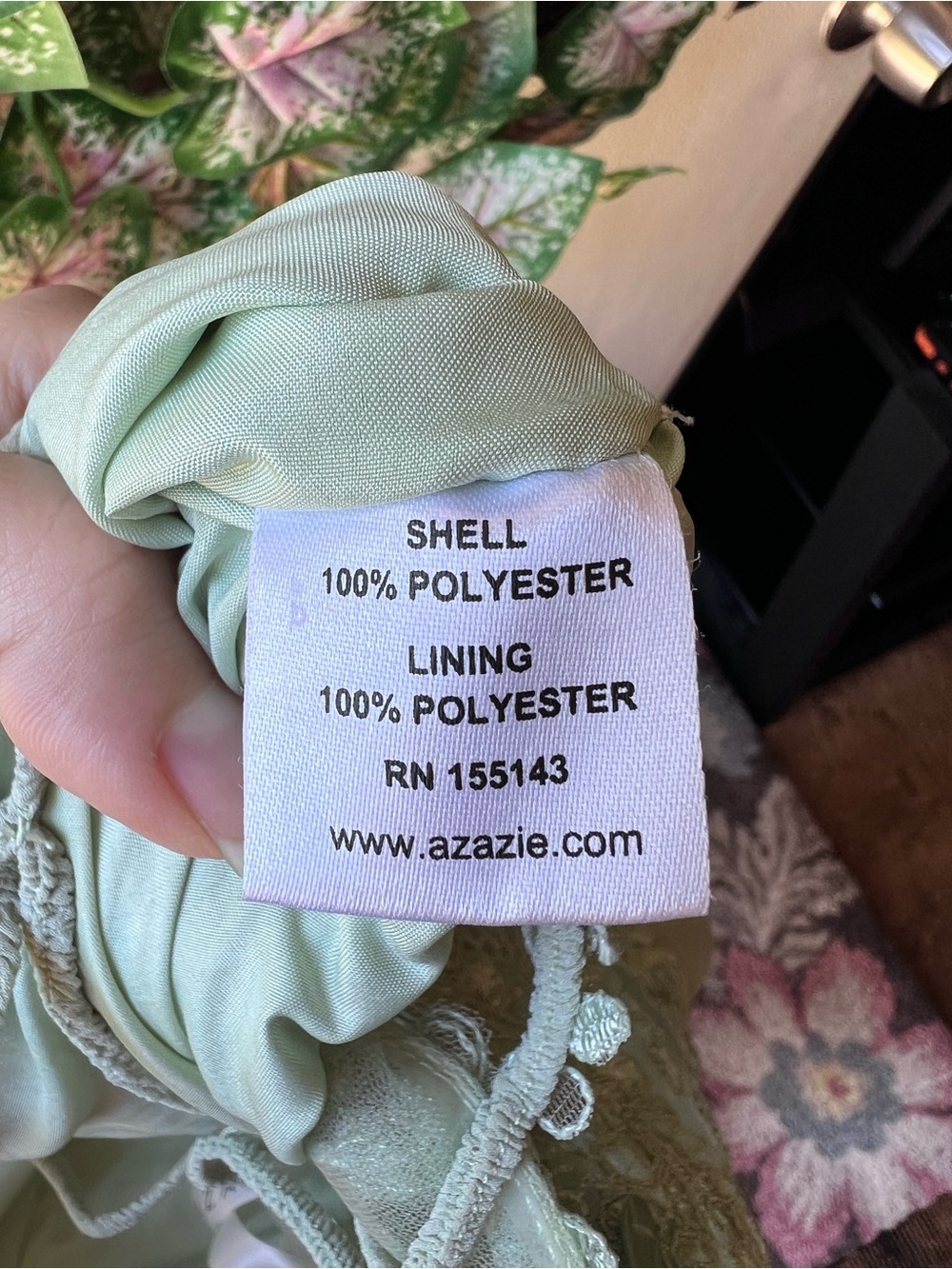Azazie Ginger Dusty Sage A-Line Halter Pleated Chiffon Dress. - Picture 4 of 16